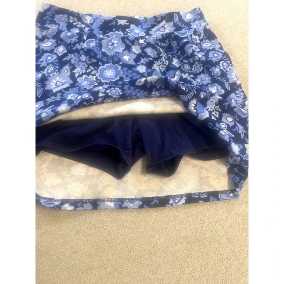Croft & Barrow Floral Skort Womens Small Blue Botanical Stretch Active Mini - Picture 4 of 8